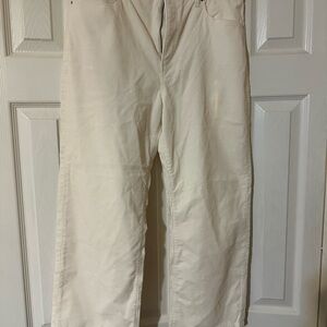 Ann Taylor corduroy Cream Wide-Leg Pants 12p